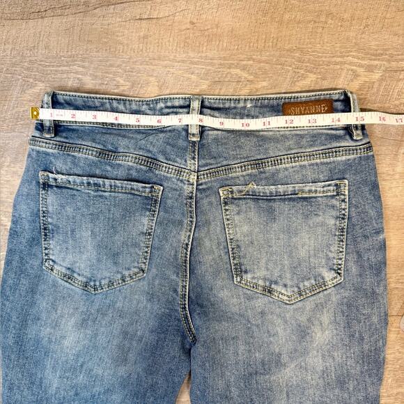 Shyanne Light Blue Flare Western Bootcut Jeans - Picture 7 of 9